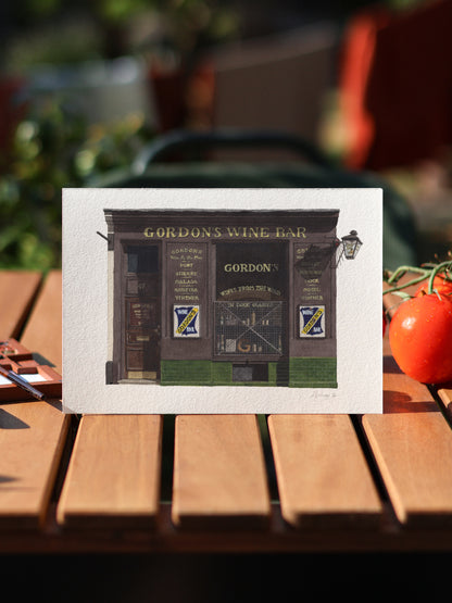 Gordon's Wine Bar London Art - Giclée Print (unframed)