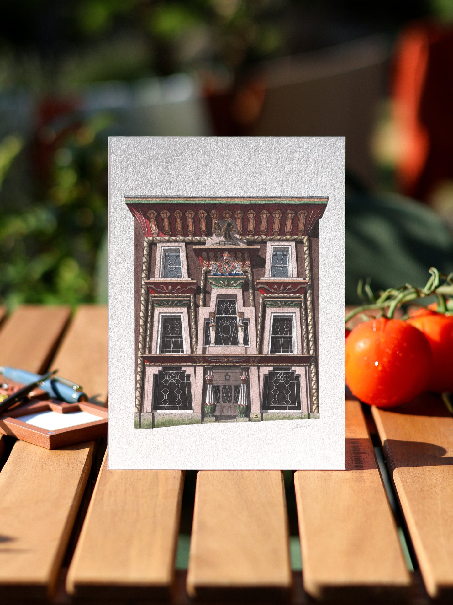 Cornwall - Penzance - The Egyptian House - Giclée Print (unframed)