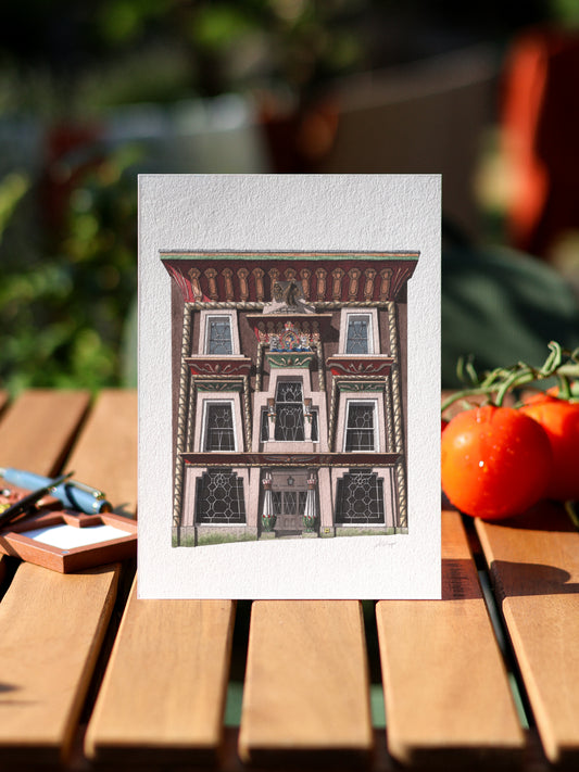 Cornwall - Penzance - The Egyptian House - Giclée Print (unframed)