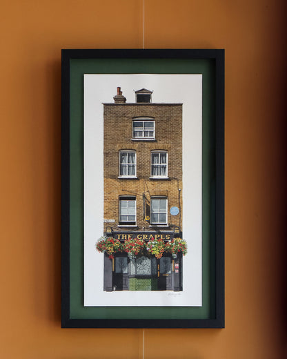Limehouse - The Grapes - Original watercolour painting (framed)
