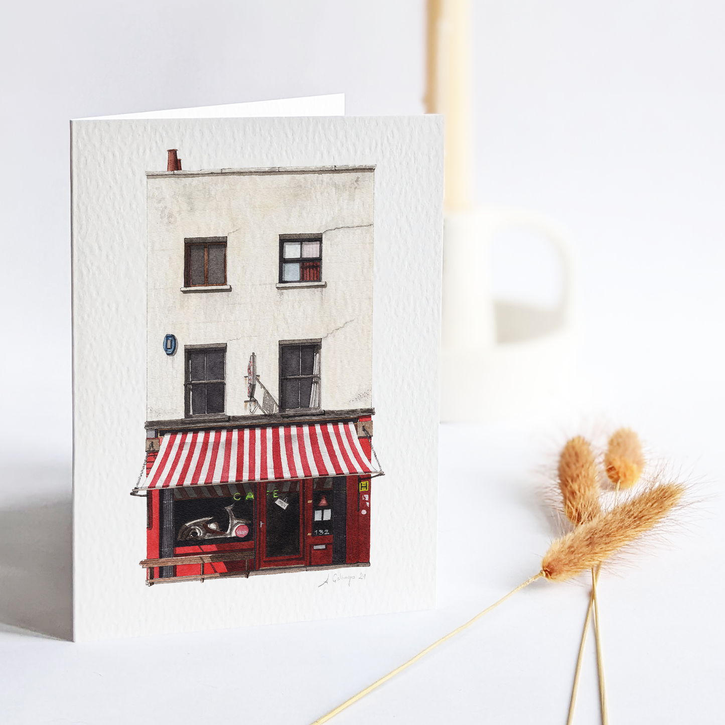 Waterloo - Scootercaffe - Greeting card with envelope