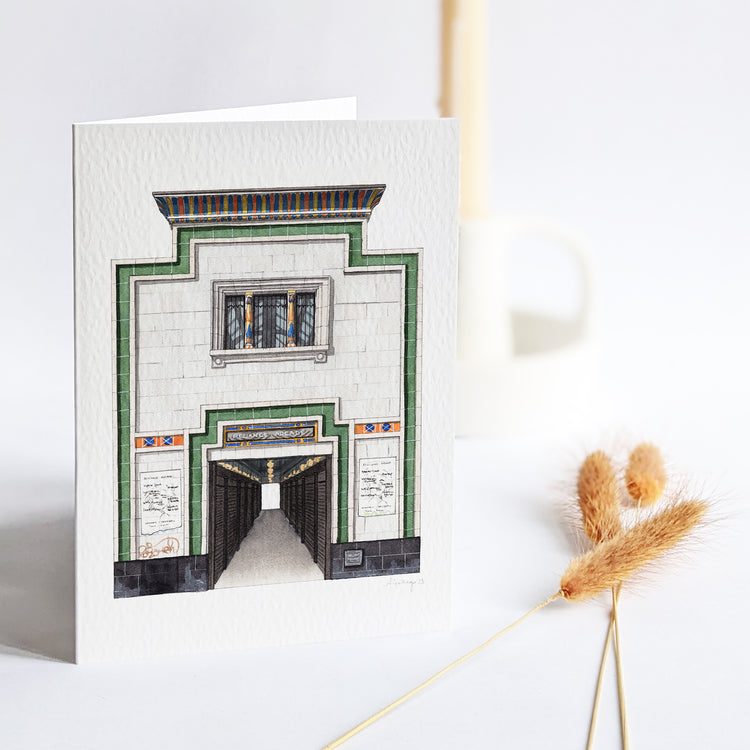 Brixton - Reliance Arcade - Egyptian Façade- Greeting card with envelope