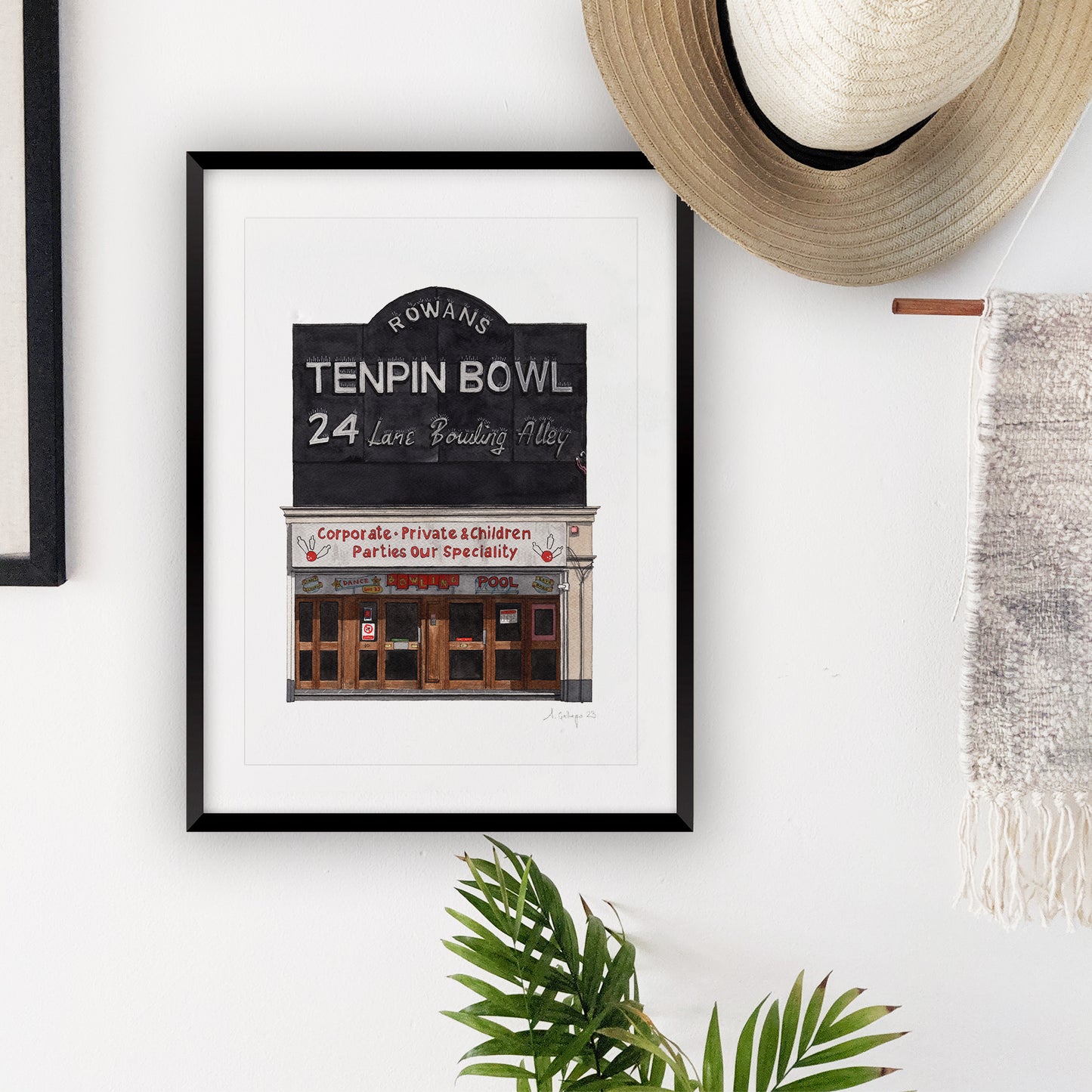 Finsbury Park - Rowans Tenpin Bowl - Giclée Print (unframed) - Islington