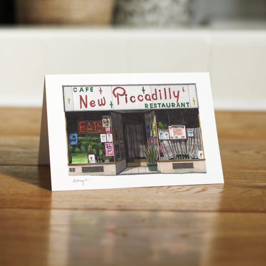 Central - New Piccadilly Cafe - Greeting card with envelope