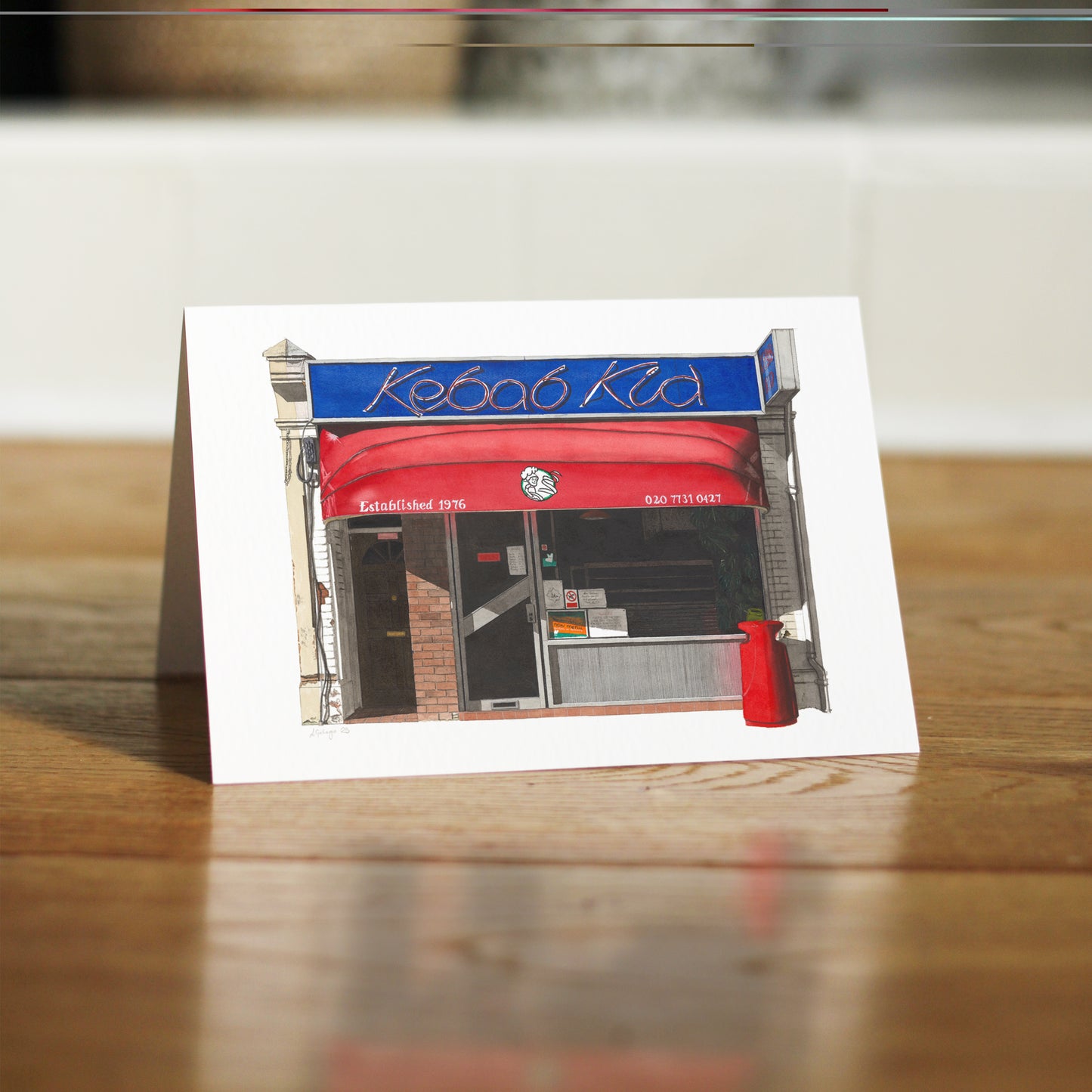 Fulham - Kebab Kid - Greeting card with envelope