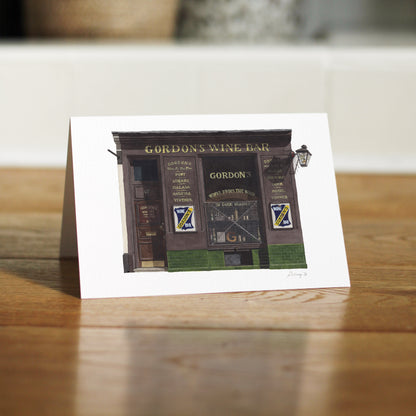 Gordon's Wine Bar London Art - Greeting card with envelope