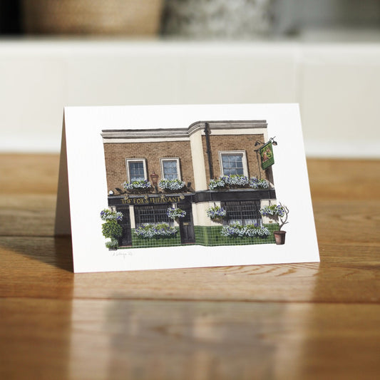 Chelsea - Fulham - The Fox and Pheasant - Greeting card with envelope
