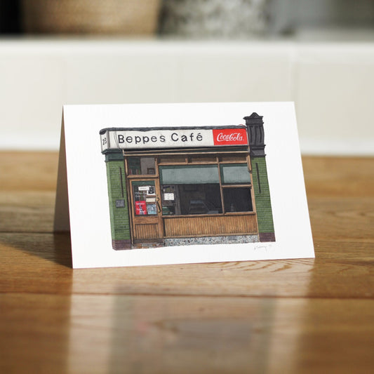 Farringdon - Beppe's Cafe - Greeting card with envelope