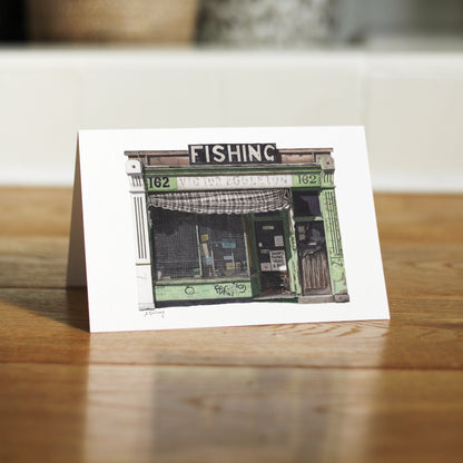 Gospel Oak - Sharp's Fishing Tackle - Greeting card with envelope - Hampstead