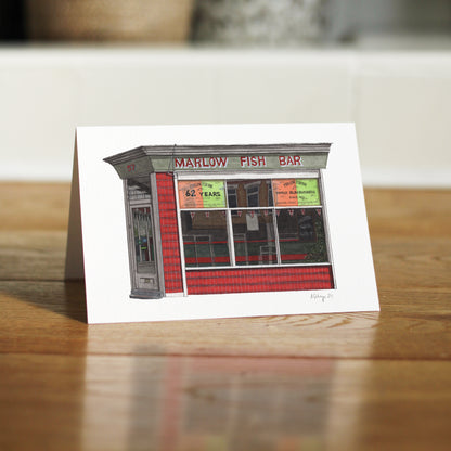 Penge - Marlow Fish Bar - Greeting card with envelope