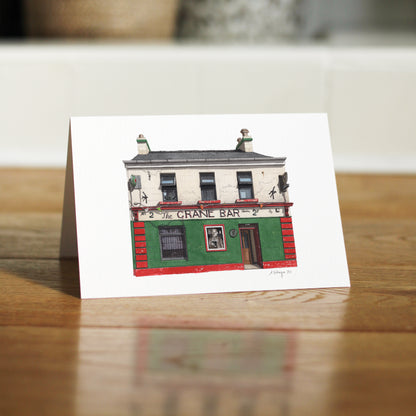 Galway - The Crane Bar - Greeting card with envelope - Ireland