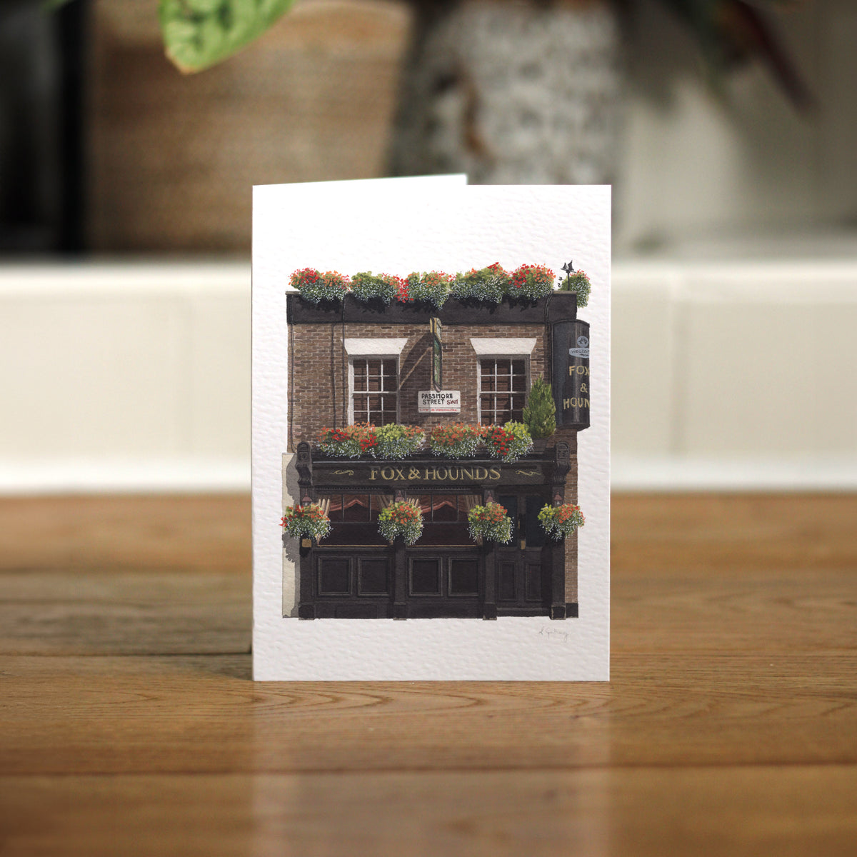 Belgravia - The Fox & Hounds - Greeting card with envelope - Chelsea