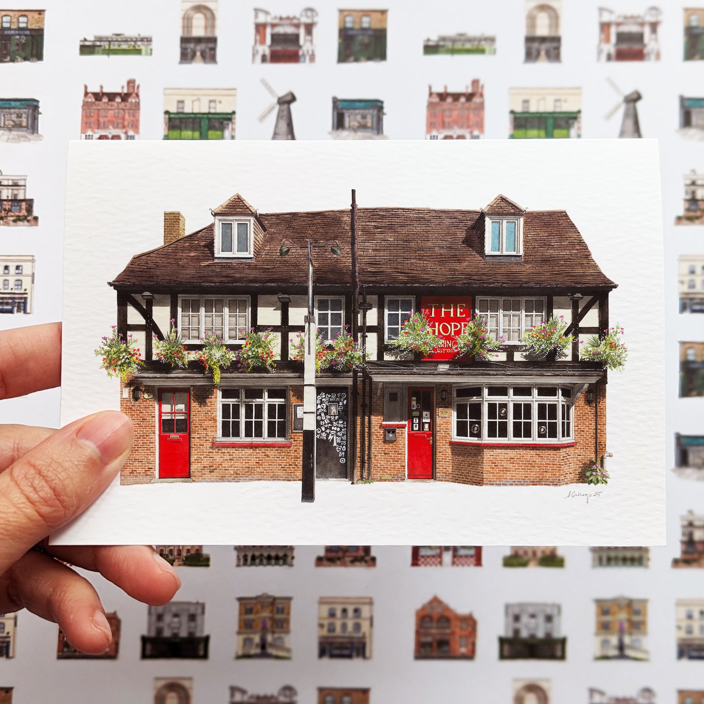 Carshalton - The Hope - Greeting card with envelope