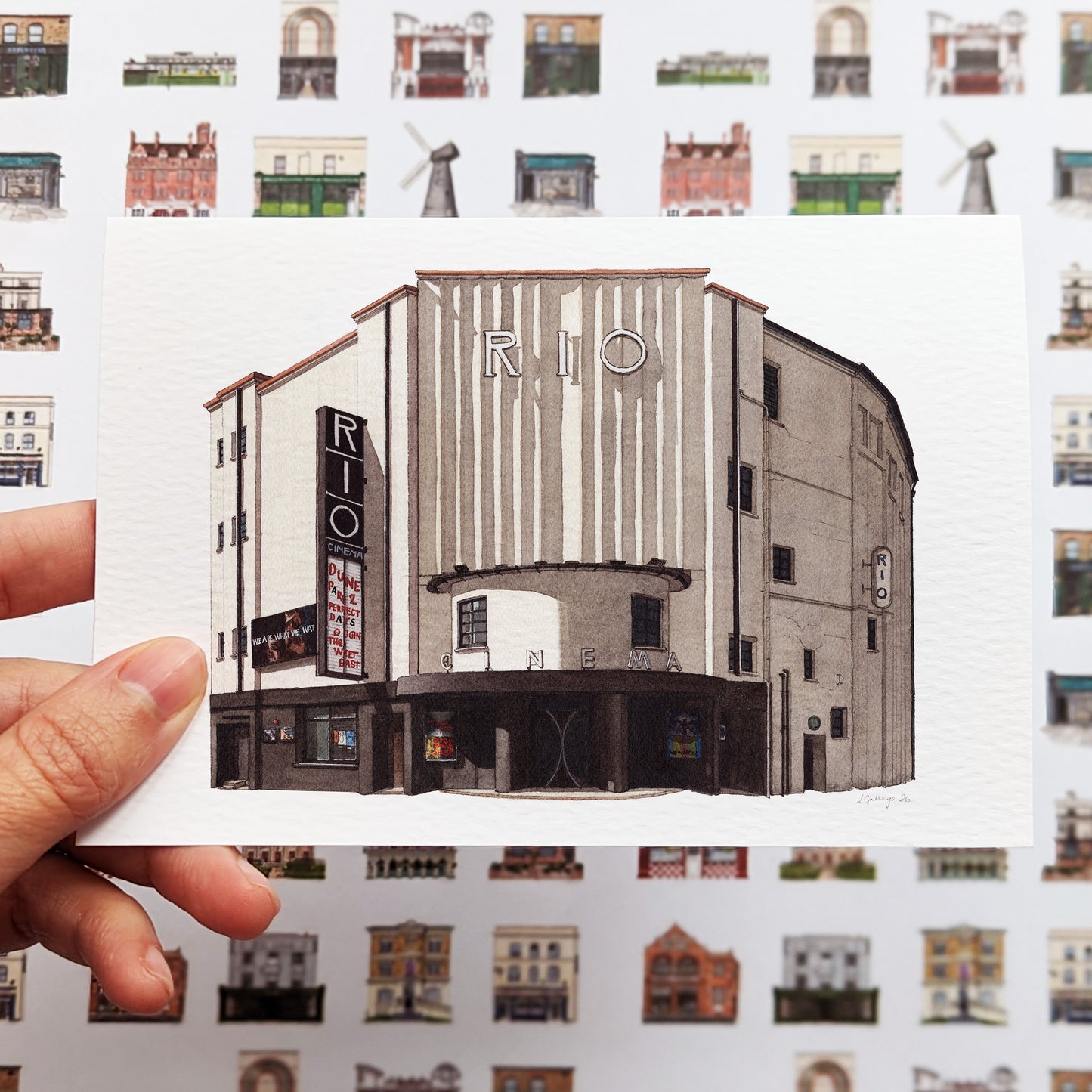 Dalston - Rio Cinema - Greeting card with envelope