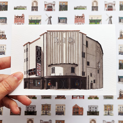 Dalston - Rio Cinema - Greeting card with envelope