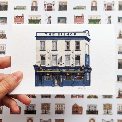East Dulwich - The Bishop - Greeting card with envelope