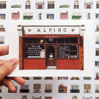 Angel - Alpino Cafe - Greeting card with envelope