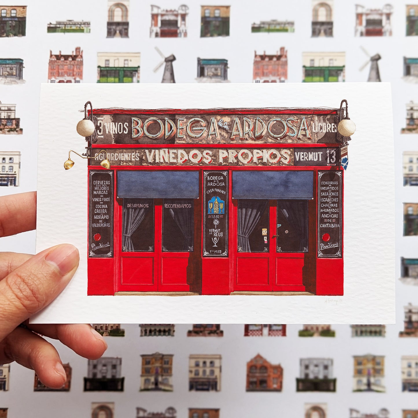 Bodega de la Ardosa Madrid - Greeting card with envelope