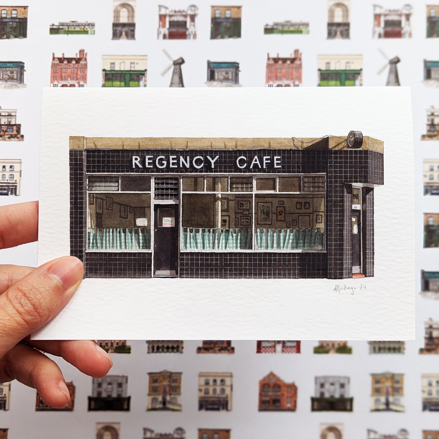 Pimlico - Regency Cafe - Greeting card with envelope - Victoria