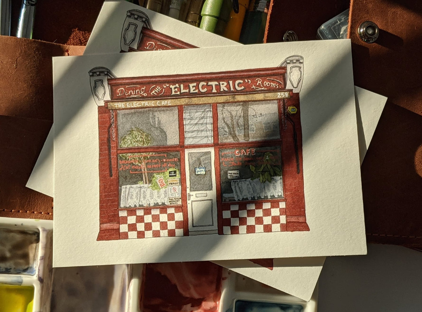 West Norwood - The Electric Cafe - Greeting card with envelope - Tulse Hill