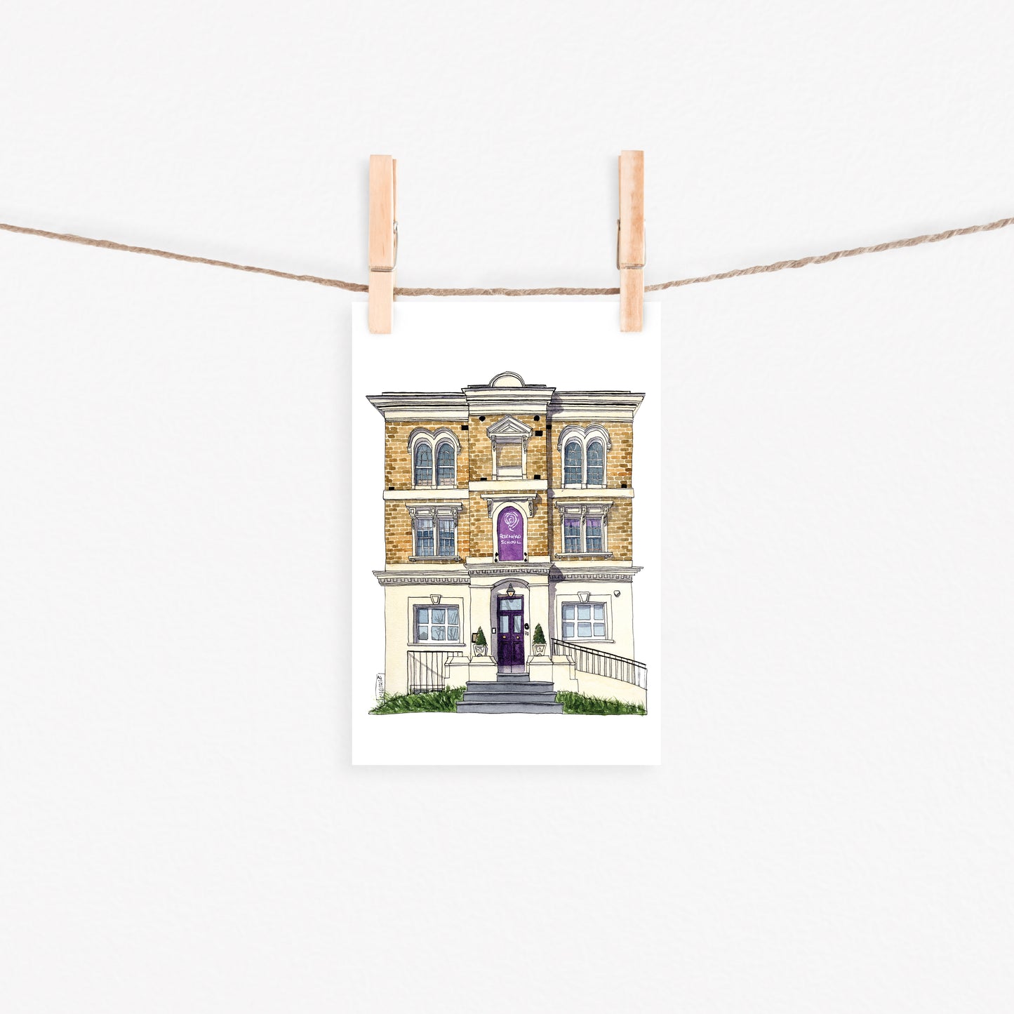 Tulse Hill - Rosemead Preparatory School - Greeting card with envelope - West Norwood
