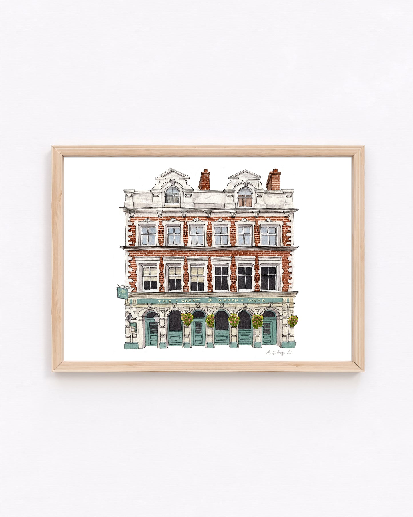 West Norwood - The Great North Wood Pub - Giclée Print (unframed)