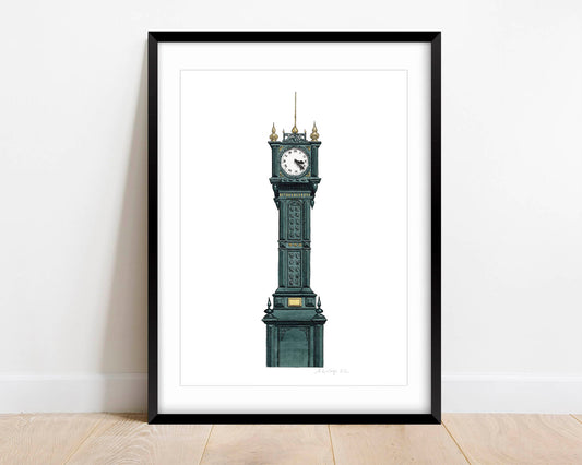 Herne Hill - Brockwell Park Clock - Giclée Print (unframed)