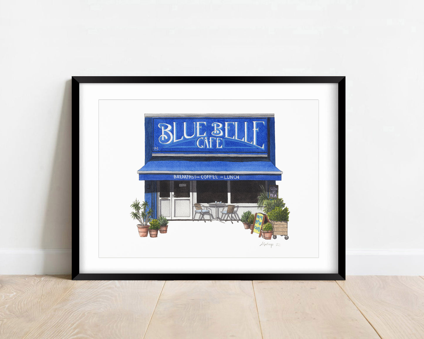 Penge - Blue Belle Cafe - Giclée Print (unframed)