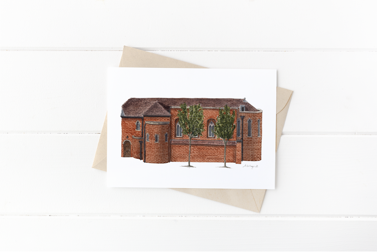 Central London - Fitzrovia Chapel - Greeting card with envelope