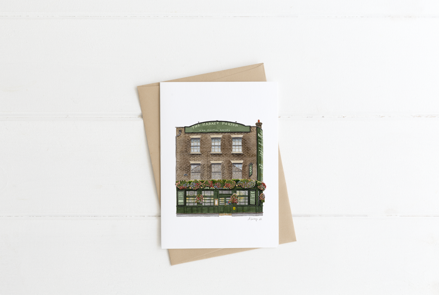 Borough - The Market Porter - Greeting card with envelope