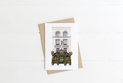 Covent Garden - The Cross Keys pub - Greeting card with envelope