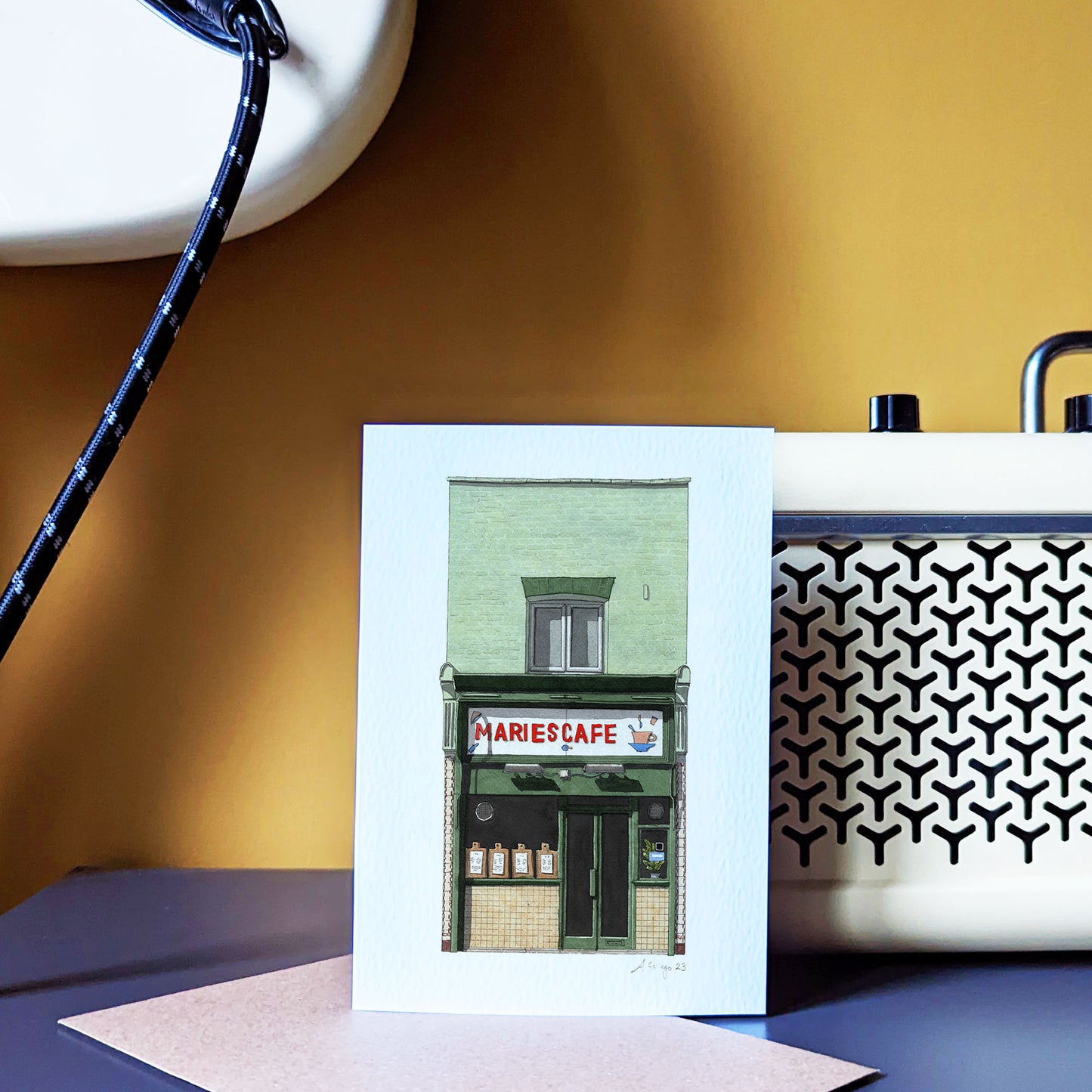 Waterloo - Marie's Cafe - Greeting card with envelope