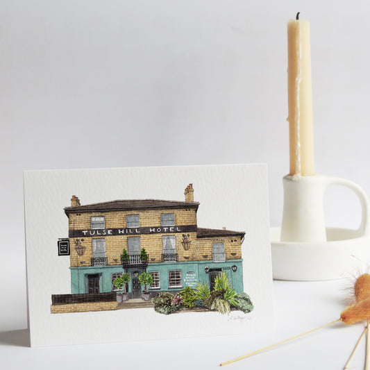 Tulse Hill - Tulse Hill Hotel pub - Greeting card with envelope