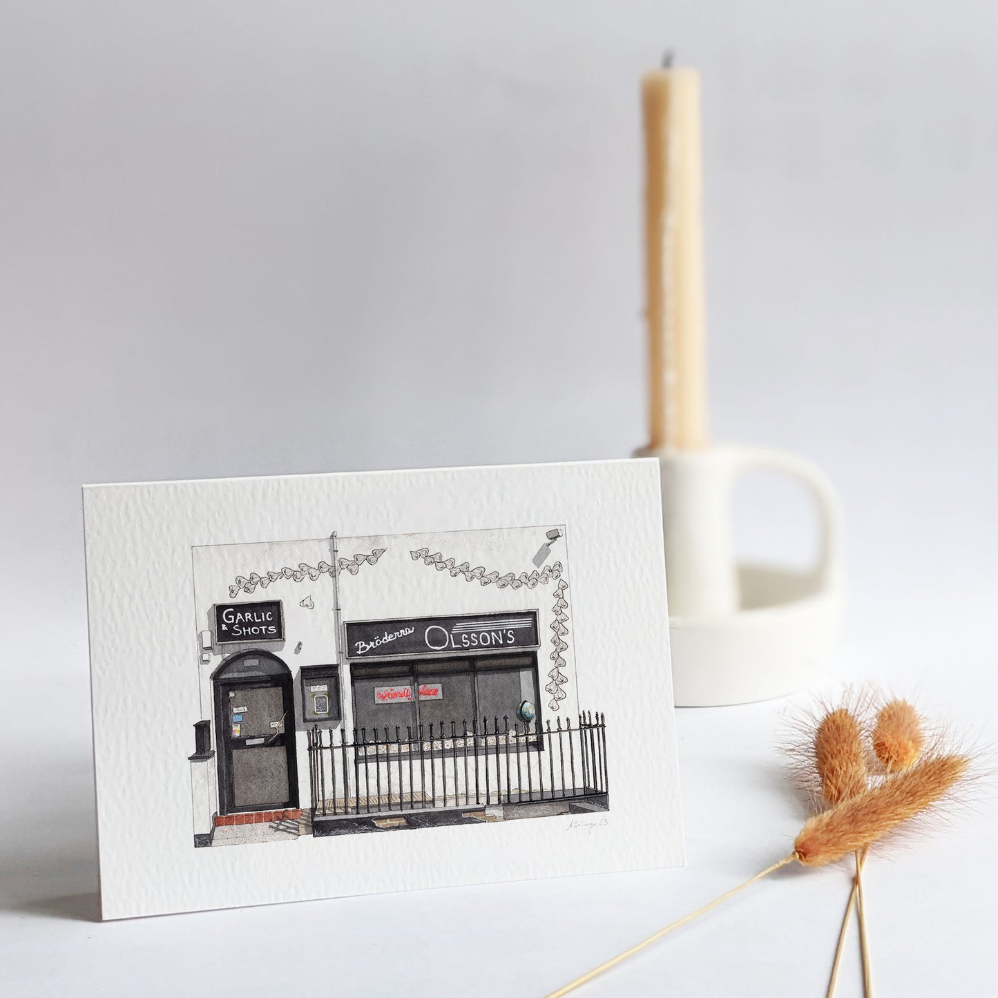 Soho - Garlic & Shots - Greeting card with envelope