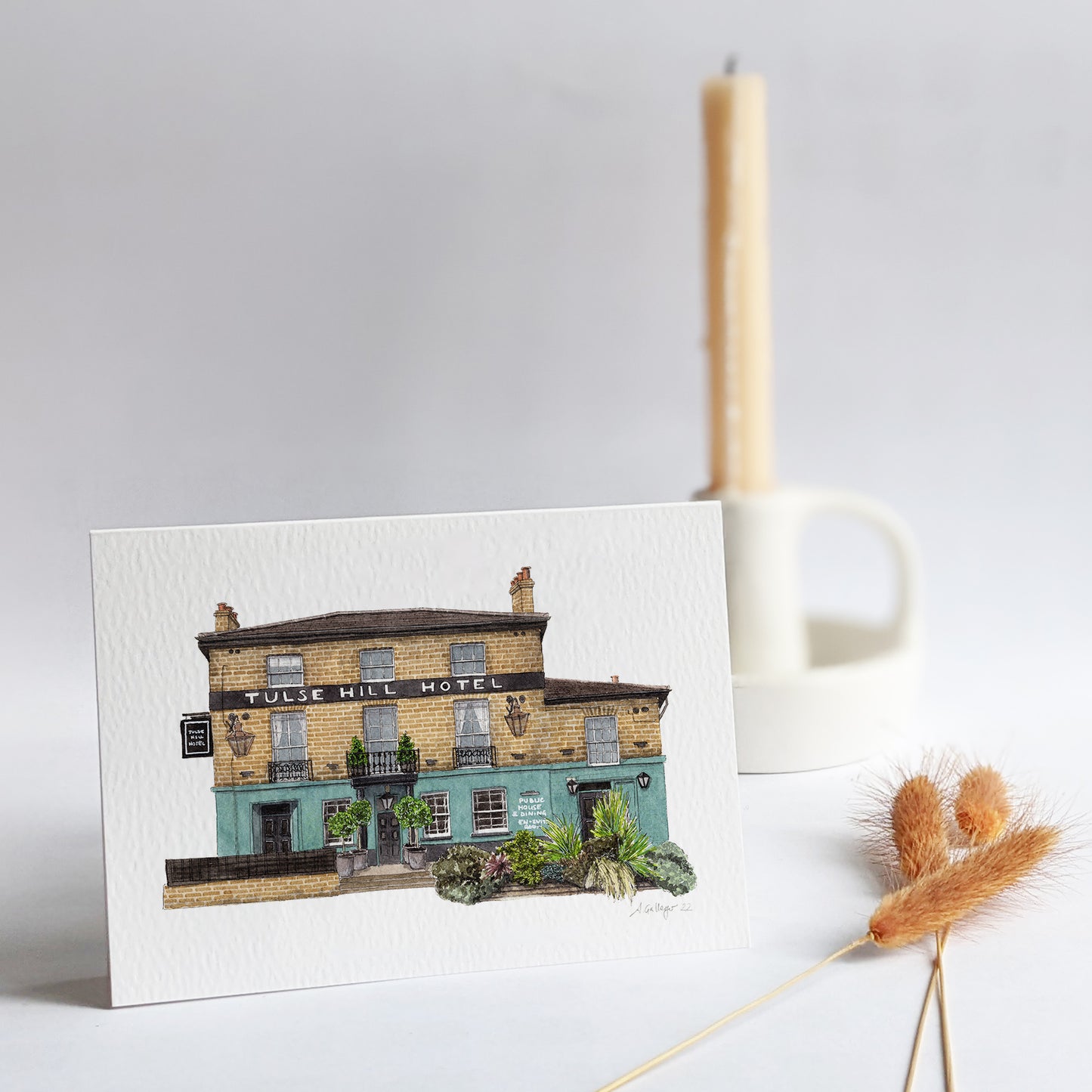 Tulse Hill - Tulse Hill Hotel pub - Greeting card with envelope