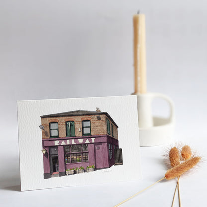 Tulse Hill - Railway Tavern Pub - Greeting card with envelope - West Norwood