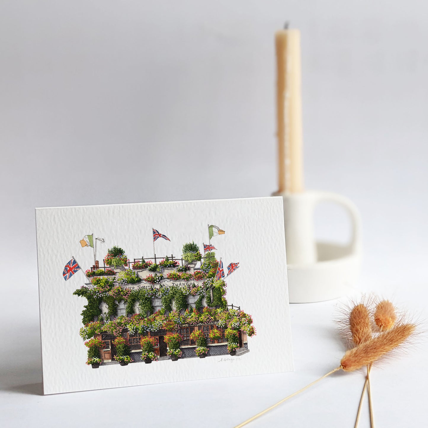 Kensington - Churchill Arms - Greeting card with envelope