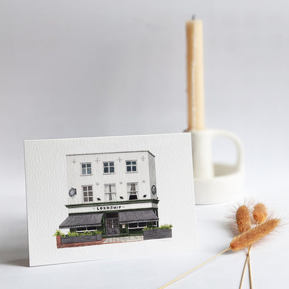 East Dulwich - The Lordship - Greeting card with envelope