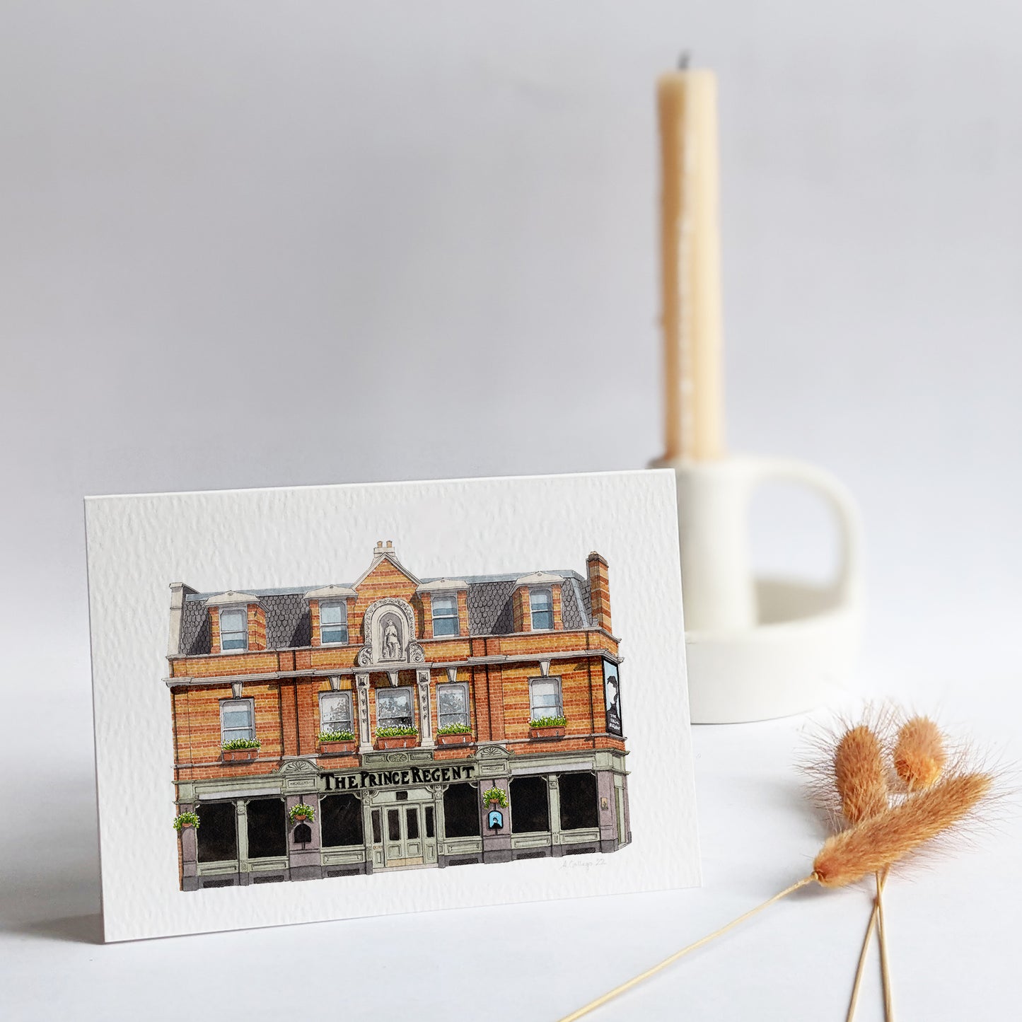 Herne Hill - The Prince Regent pub - Greeting card with envelope