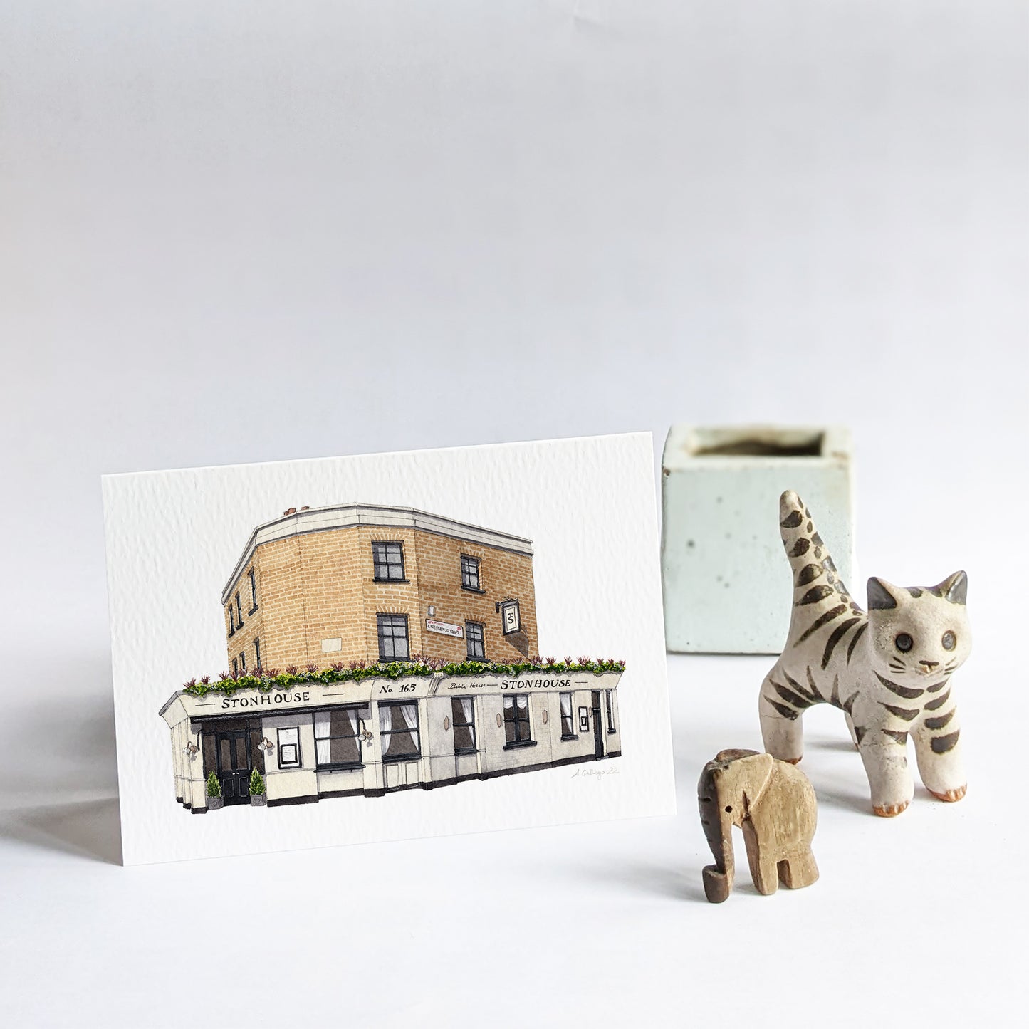 Clapham - The Stonhouse - Greeting card with envelope
