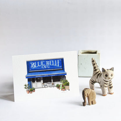 Penge - Blue Belle Cafe - Greeting card with envelope