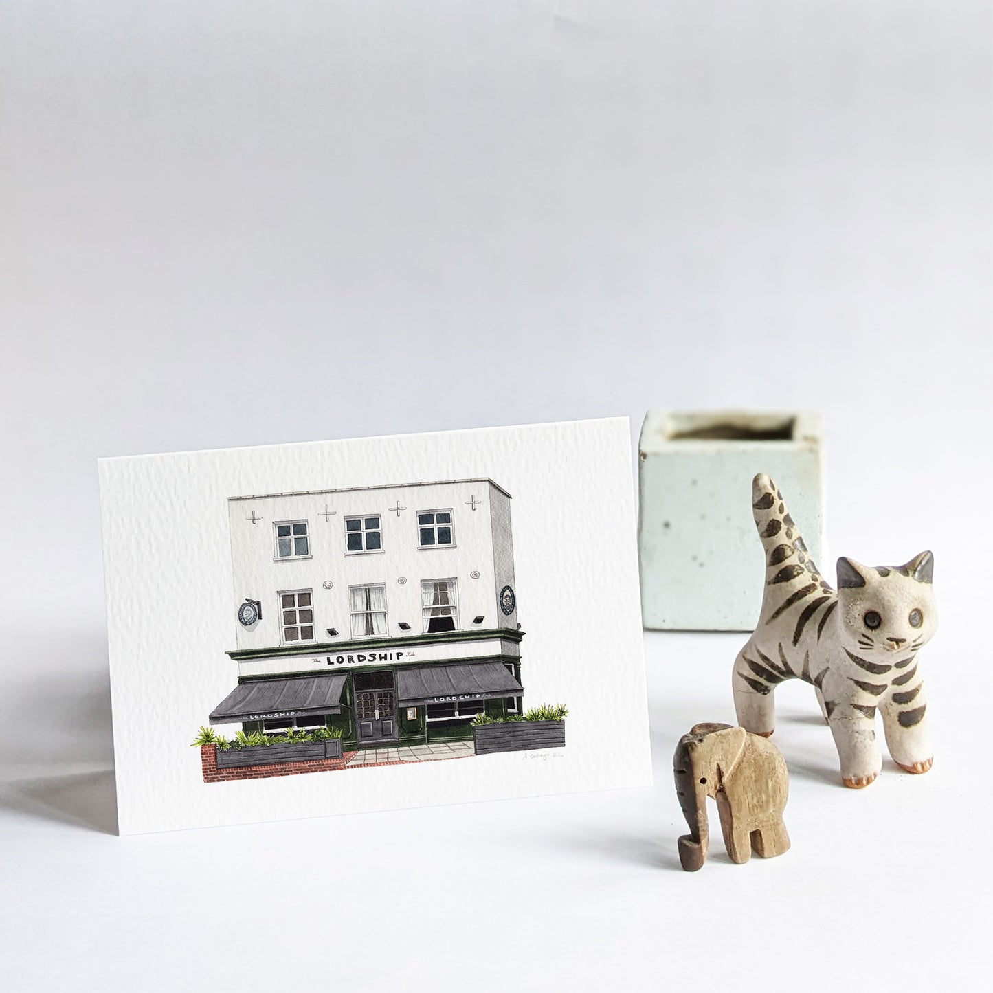 East Dulwich - The Lordship - Greeting card with envelope