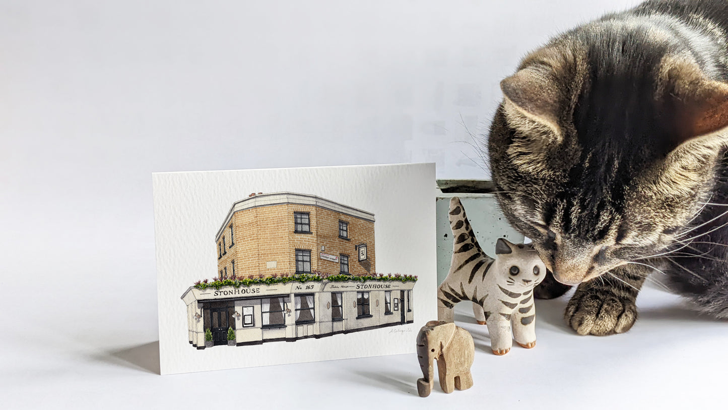 Clapham - The Stonhouse - Greeting card with envelope