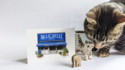 Penge - Blue Belle Cafe - Greeting card with envelope