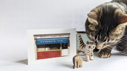 Clerkenwell - Scotti's Snack bar - Greeting card with envelope