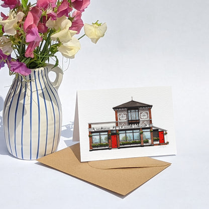 Beckenham - Kent House Coffee & Flowers - Greeting card with envelope