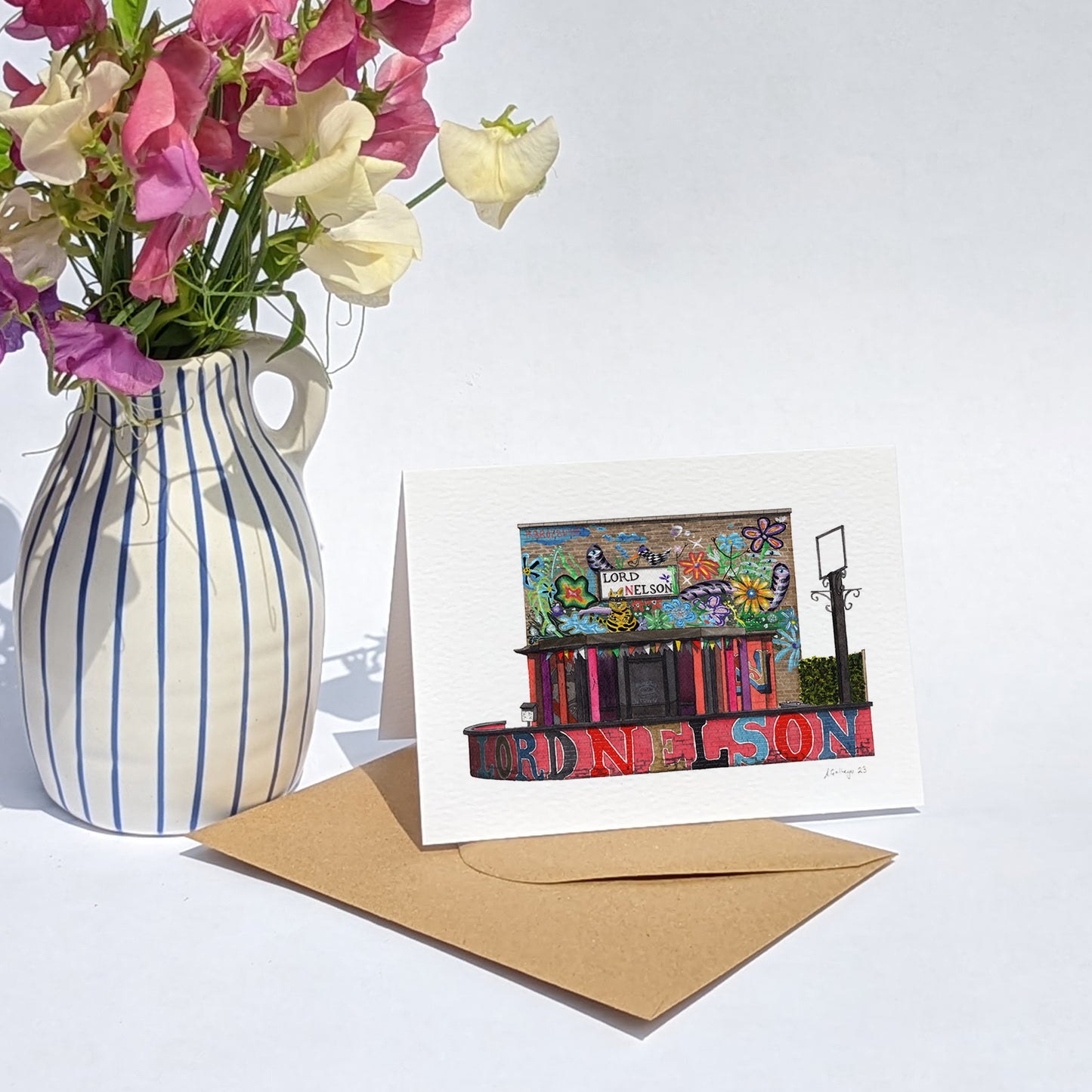 Southwark - Lord Nelson pub - Greeting card with envelope