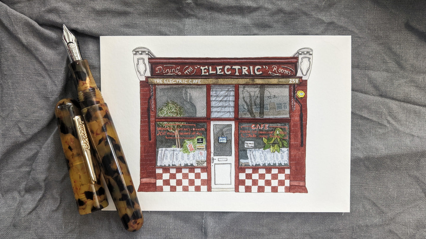 West Norwood - The Electric Cafe - Greeting card with envelope - Tulse Hill
