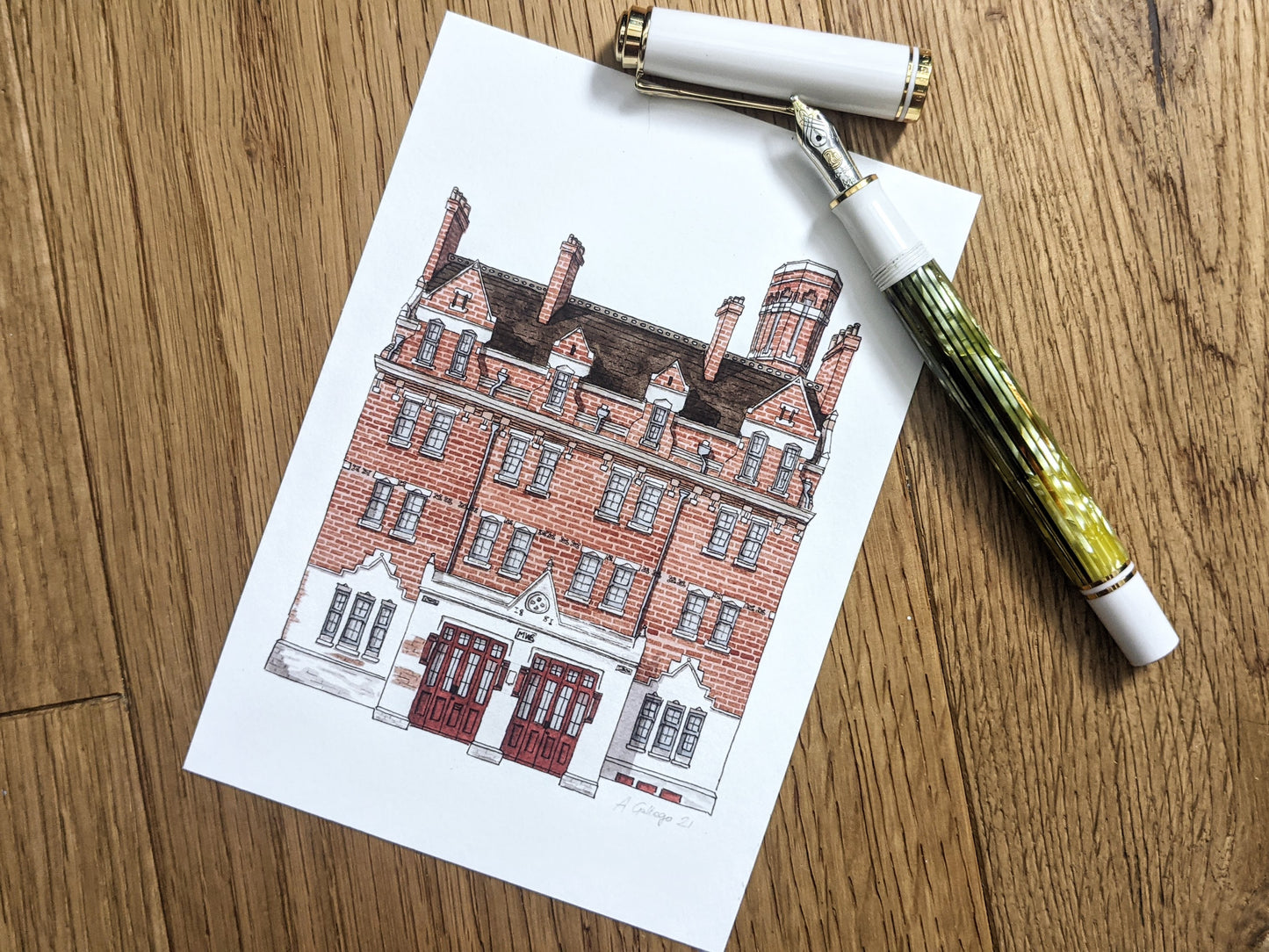 West Norwood - Old Fire Station - South London Theatre - Greeting card with envelope