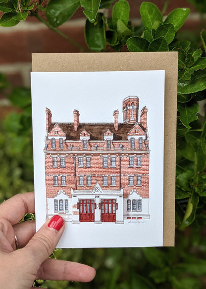 West Norwood - Old Fire Station - South London Theatre - Greeting card with envelope